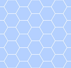 Abstract seamless geometric blue honeycomb pattern.