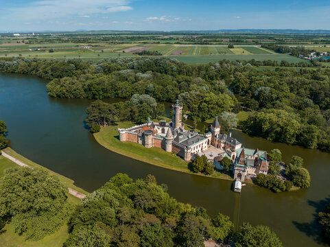 Franzensburg castle in Austria. Built between 1801 and 1836, Amazing place, lake, forest, fields. recreation place.
