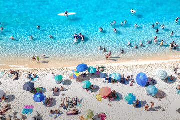 Tropea beach in the sea - Calabria - Italy - obrazy, fototapety, plakaty