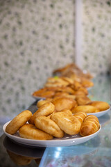 delicious hot cakes. hot baking in cooking