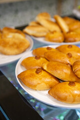 fresh hot pies baked in the oven