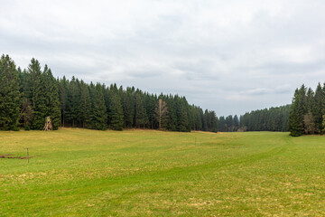 Obraz premium Wanderung zum Ruppberg im Thüringer Wald bei Zella-Mehlis - Deutschland