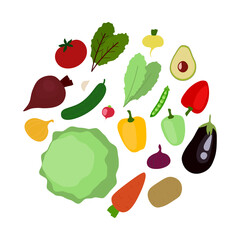 set of vector vegetables