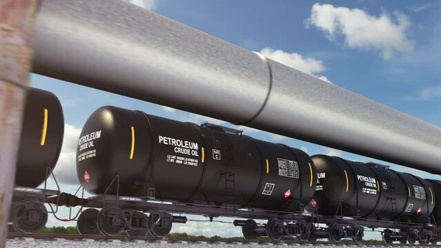 Fuel and energy supply via gas pipelines and railroad. Liquid natural gas transports to the storage tanks from gas fields. Crude oil and diesel fuel delivery with freight train and oil tank wagons.