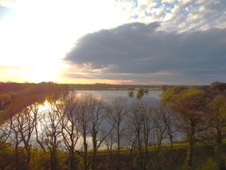 Sunset over the lake