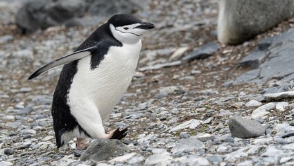 Naklejka premium Zügelpinguin – Antarktis Deception Island