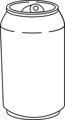 tin can isolated with white background