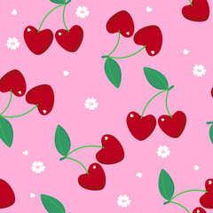 Cherry seamless pattern. 