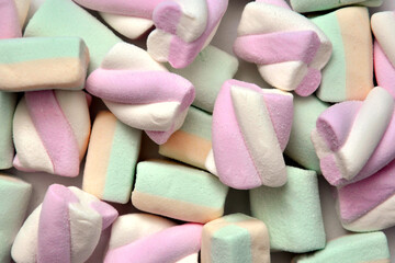 Bright multicolored background of sweet marshmallow