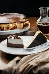 cheesecakes in bowls on the table
