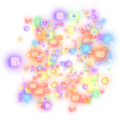 human resources banner design background and concept with modern icons on white background. big internet web banner for landing page, printable poster quality