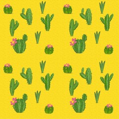 cactus set pattern, conjunto de cactus serrado, cacto