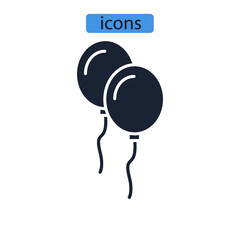 Balloon icons  symbol vector elements for infographic web
