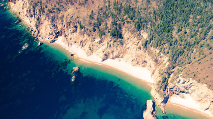 Cliffs & Rocks seen with a tranquility of the Atlantic Ocean,Cape breton island