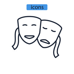 mask icons  symbol vector elements for infographic web