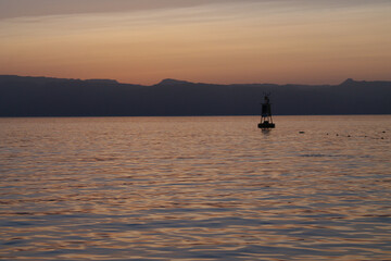 Naklejka na ściany i meble Golden sunset over the Red Sea
