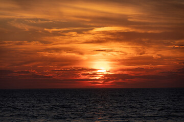 sunset over the sea