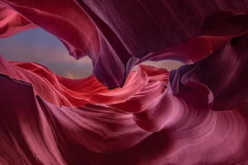 Fotobehang Crimson Magical and Colorful Antelope Canyon near Page Arizona United States of America  © emotionpicture