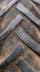 An old tire tread from a tractor tire