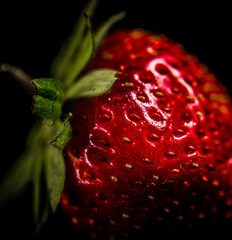 close up of a strawberry