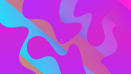 Neon Cover. Liquid Banner. Multicolor Composition. Gradient Webs