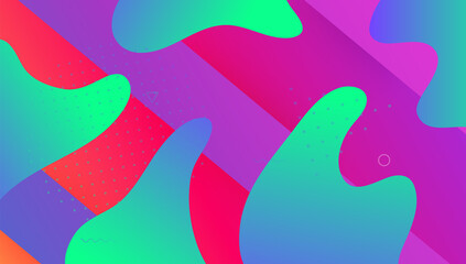 Gradient Banner. Wave Digital Cover. Bright Page. Violet Vibrant