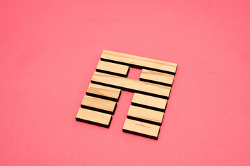 Gene Key 35 wood hexagram i ching on pink background
