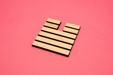Gene Key 34 wood hexagram i ching on pink background