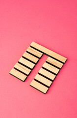 Gene Key 23 Hexagram wood i ching on pink background