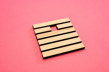 Gene Key 14 Hexagram wood i ching on pink background