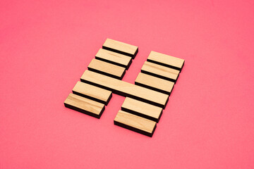 Gene Key 15 Hexagram wood i ching on pink background