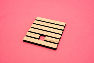 Gene Key 13 Hexagram wood i ching on pink background