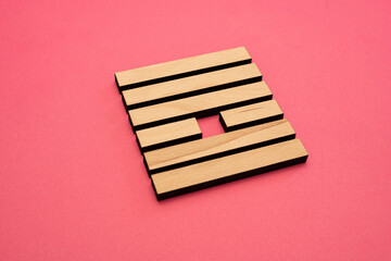 Gene Key 10 Hexagram wood i ching on pink background
