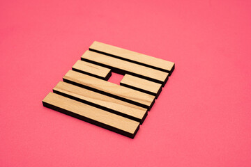 Gene Key 9 Hexagram wood i ching on pink background