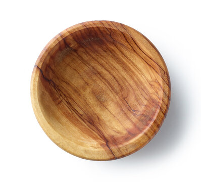 empty olive wood bowl