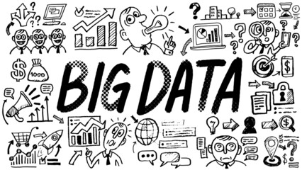 Business words and phrases typography doodle graphic with concept icons and symbols © OneLineStock