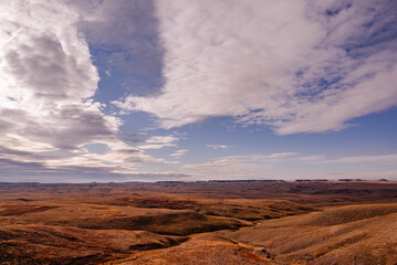 clouds over the grasslands 