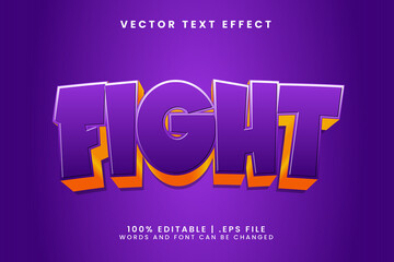 fight 3d cartoon style text effect