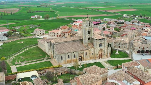 Church of Santa Maria la Real in Sasamon province of Burgos, Spain, UNESCO - the Pilgrim's Road to Santiago de Compostela