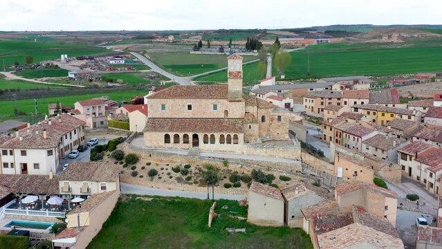 church Santa Maria del Rivero, romanesque style landmark and public monument from 12th century, in San Esteban de Gormaz, Soria, Spain, Europe