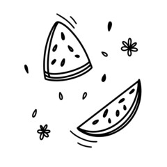 Watermelon slices, doodle