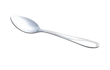 Stainless steel coffee spoon side views isolated on white background, clipping path suitable for...