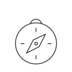 Navigational compass thin line icon