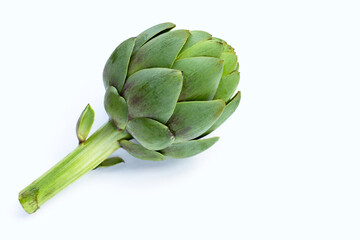Obraz premium Fresh artichoke on white background