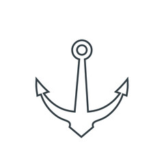 Anchor thin line icon