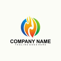Oil and gas energy logo vector template.