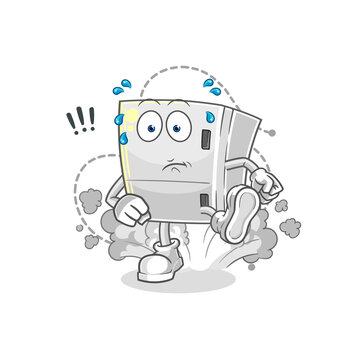 recommend clip art: fridge running illustration. character vector