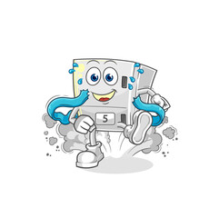 fridge runner character. cartoon mascot vector