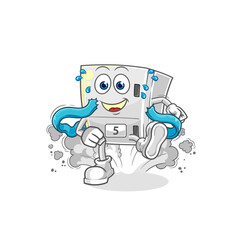 fridge runner character. cartoon mascot vector