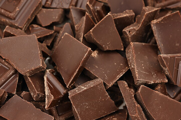 Chocolate is broken up and messy